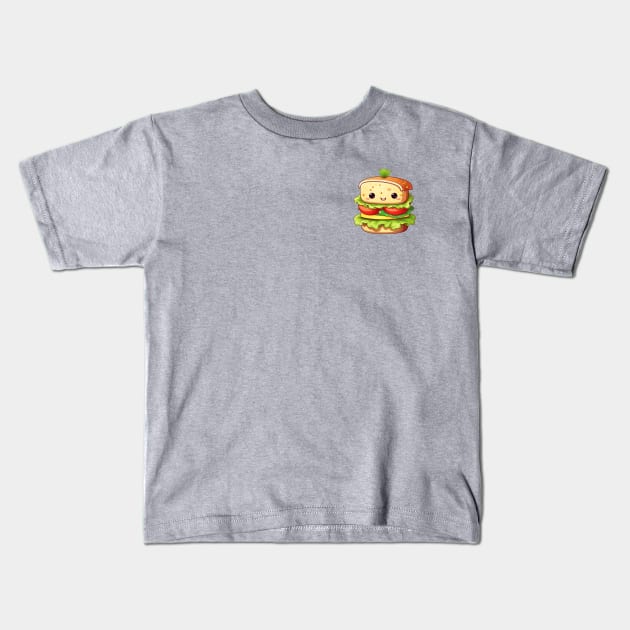 Cute Sandwich Kids T-Shirt by Prism Chalk House